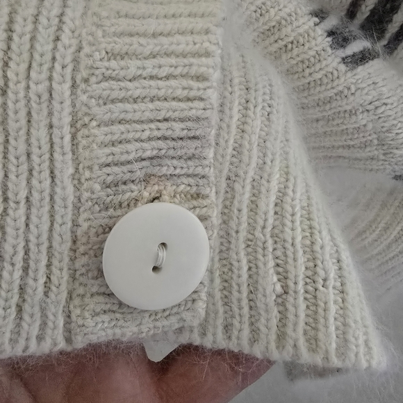 Vintage I.B. Diffusion Silk Angora Plaid Cardigan - Picture 2 of 5